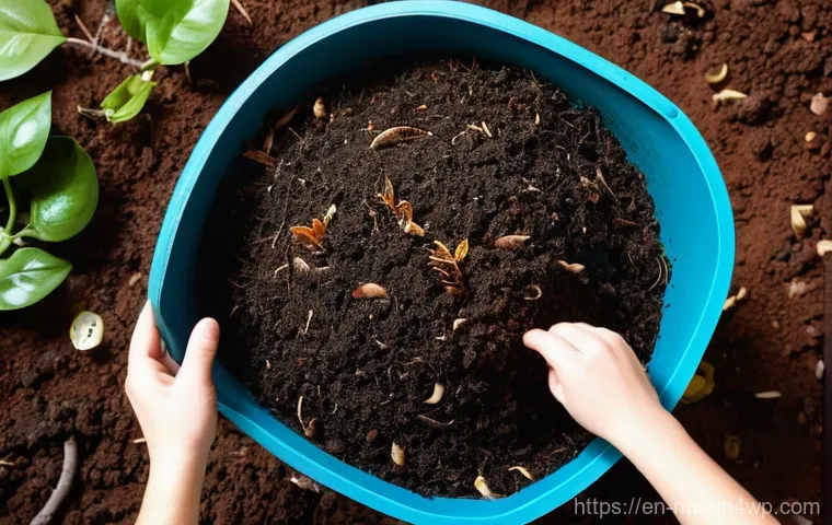 도시 농업에서의 토양 건강 증진 전략 - **Prompt 1: Urban Composting Harmony**
    A vibrant, diverse urban gardener, a woman in her late 30...