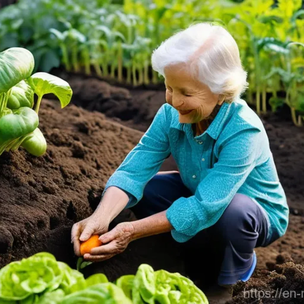 토양 미생물 군집 변화와 건강 - **"The Living Earth's Embrace: A child and an elder connect with nature's invisible helpers."**
...