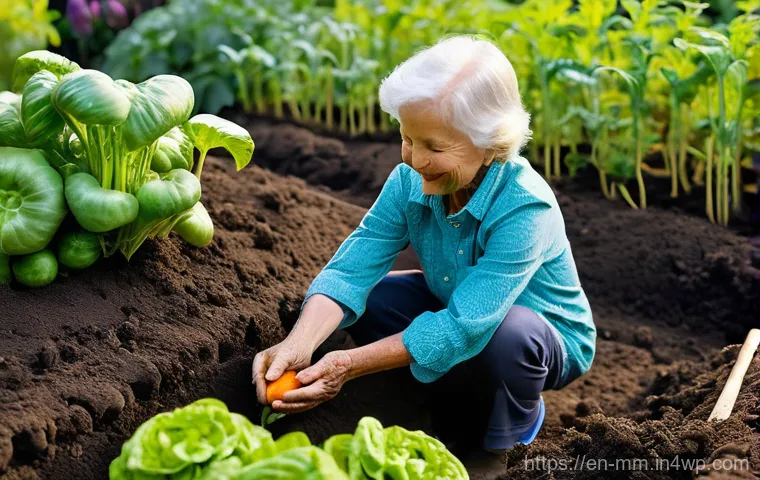 토양 미생물 군집 변화와 건강 - **"The Living Earth's Embrace: A child and an elder connect with nature's invisible helpers."**
...