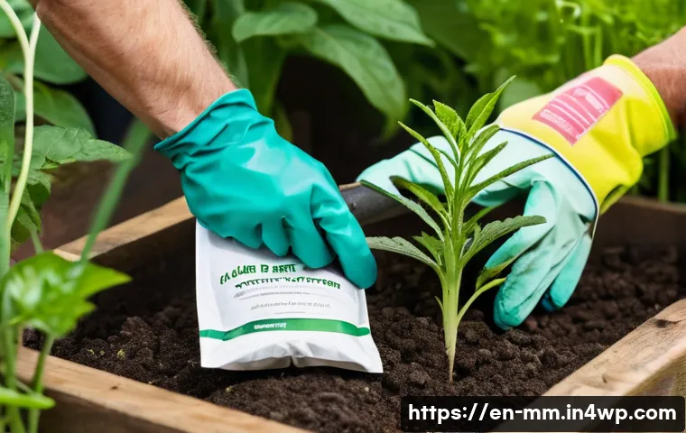 토양 건강 모니터링을 위한 도구 - A detailed close-up of a gardener’s hands collecting soil samples with a clean trowel in a well-main...